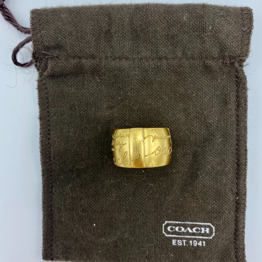 Coach gold ring